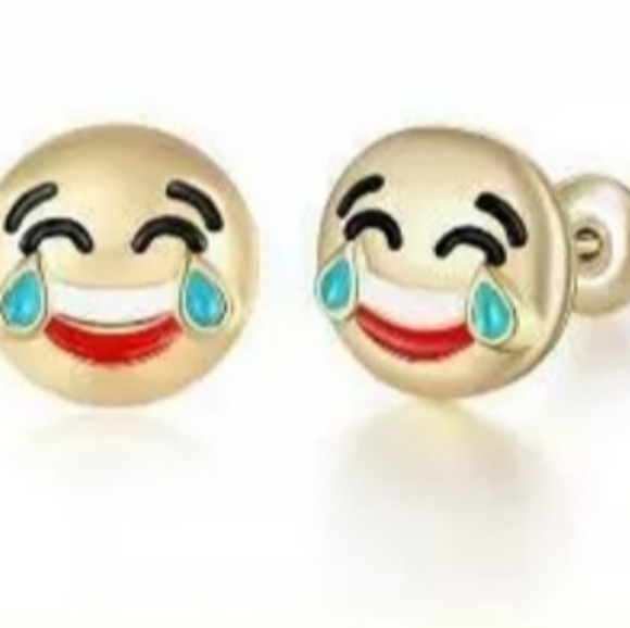 Laughing Emoji Earrings - Picture 1 of 2